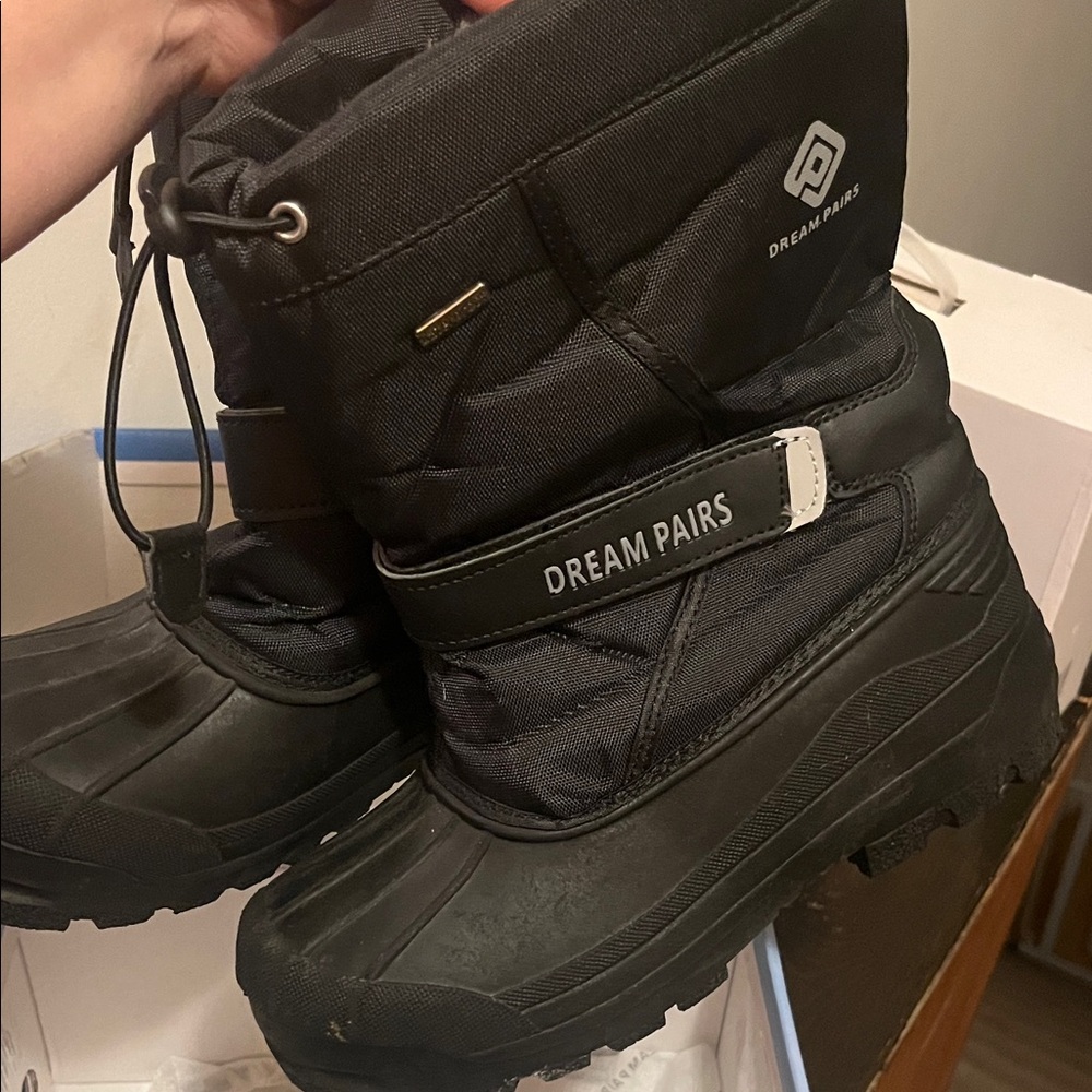 Dream Pairs Kids Black Rain & Snow Boots